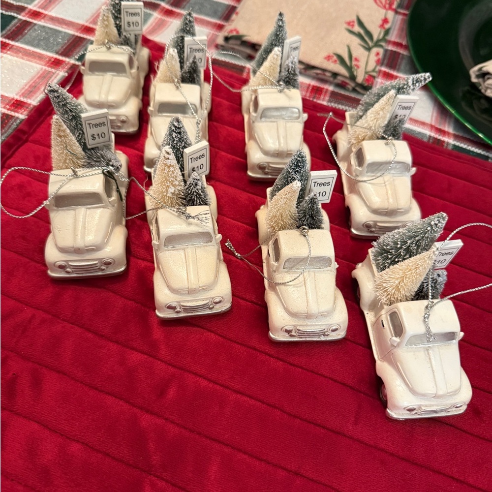 Vintage Truck Holiday Ornament with Trees